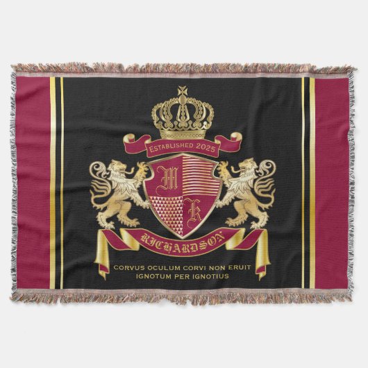 Couverture Faites votre propre blason d'armoiries d'or rouge (Devant)