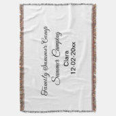 Couverture Famille camping vacances personnalisée ajouter nom (devant Vertical)