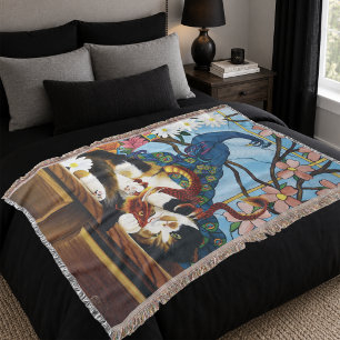 Couverture Fantaisie de dragon rouge calicot ludique et vibra
