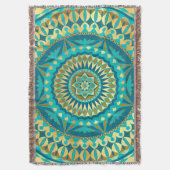 Couverture Fantaisie Mandala Bleu Or (devant Vertical)