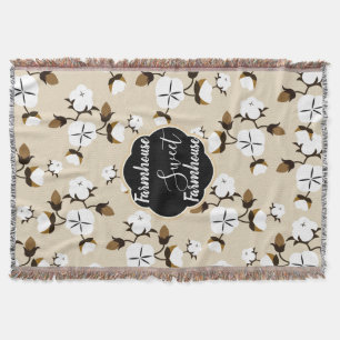Couverture Farmhouse rustique Sweet Flower Cotton