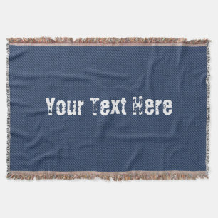 Couverture Faux Blue Jeans Denim Texte personnalisé Jeu lance
