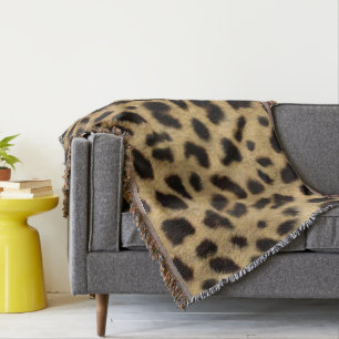 Couverture Faux Cheetah Skin