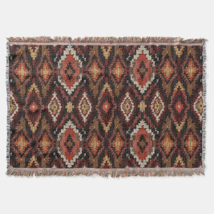 Couverture Faux tricoté Aztec Western motif