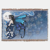 Couverture Fée celtique de la lune d'hiver Flocons de neige b (Devant)