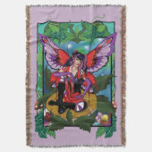 Couverture Fée Rebelle Enchantée Gothique Violet Rouge (devant Vertical)
