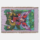 Couverture Fée Rebelle Enchantée Gothique Violet Rouge (Devant)