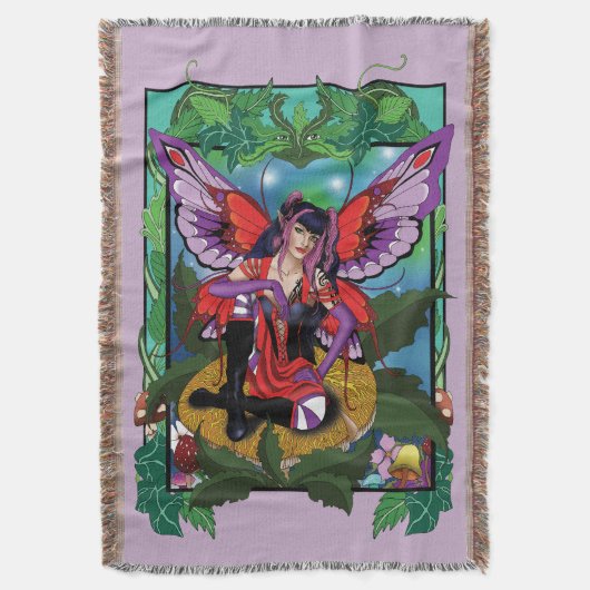 Couverture Fée violet rouge champignons gothique (devant Vertical)