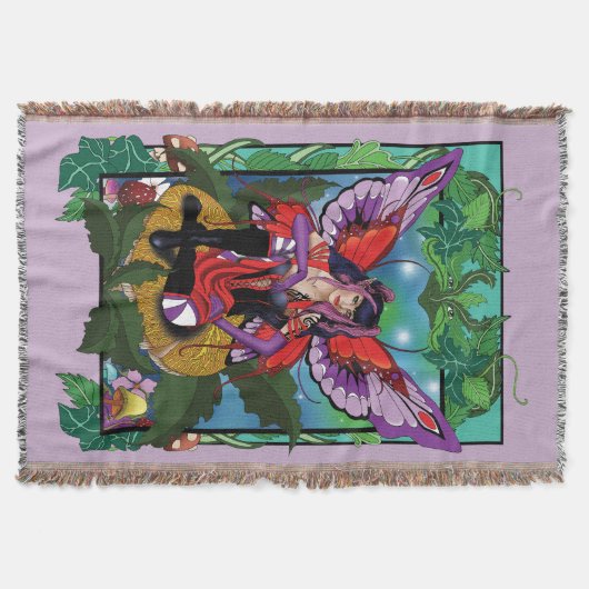 Couverture Fée violet rouge champignons gothique (Devant)