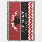 Couverture Félicitations Diplômé - Red Black Graduation (devant Vertical)