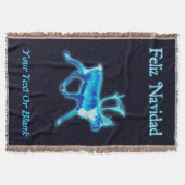 Couverture Feliz Navidad - Caribou bleu (Reindeer) (Devant)