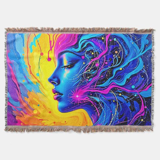 Couverture Femme Abstraite Dreamy Colorful (Devant)