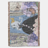 Couverture Femme élégante bleue Robe florale Chic (devant Vertical)