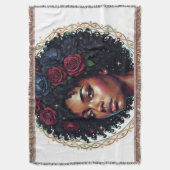 Couverture Femme Noire Fleur Afro (devant Vertical)