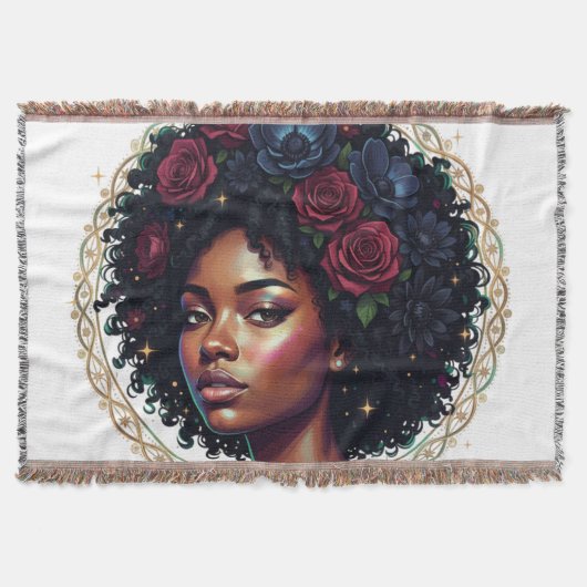 Couverture Femme Noire Fleur Afro (Devant)