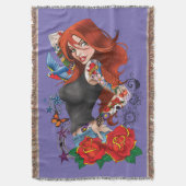 Couverture Femme rousse tatouée manches violet (devant Vertical)