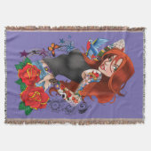 Couverture Femme rousse tatouée manches violet (Devant)