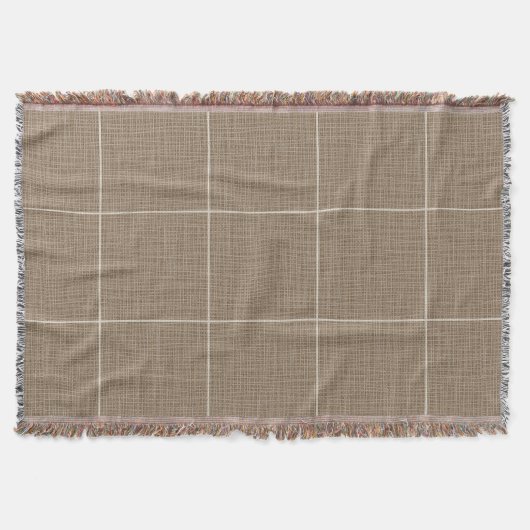 Couverture Fenêtre Rustique moderne Brown de lin plaqué (Devant)