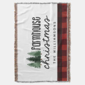 Couverture Ferme Noël Pays Red Plaid Nom de famille (devant Vertical)