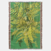 Couverture Ferne, frondes, fleuris, vert jaune doré vert (devant Vertical)