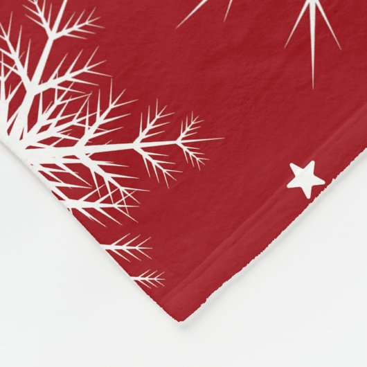 Couverture Festive de flocon de neige en rouge vif (Coin)