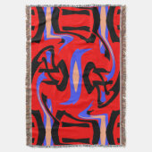 Couverture Festive Red Amérindien et mélange d'art japonais (devant Vertical)