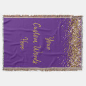 Couverture Fête d'anniversaire personnalisée Violet Or (Devant)