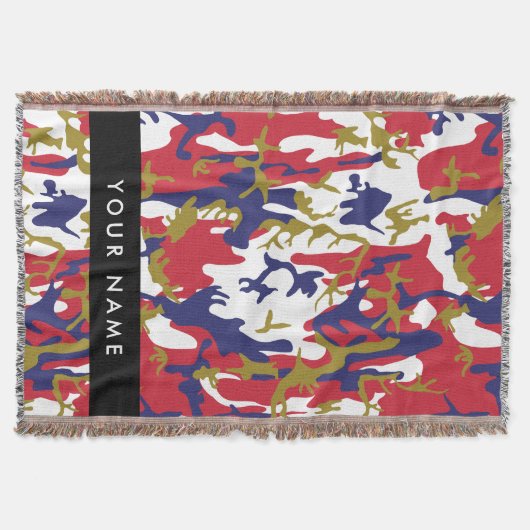 Couverture Fête de l'Indépendance Camouflage Votre nom Person (Devant)