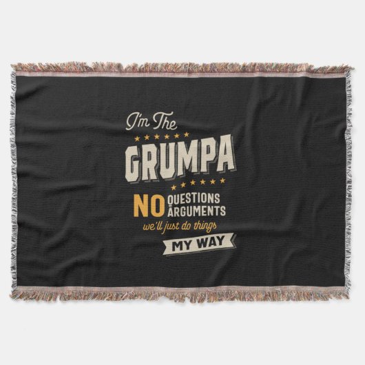 Couverture Fête des pères | Grumpa Way Funny Grand-pa (Devant)