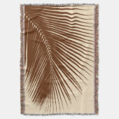 Couverture Feuille de palme - Brun foncé et bronzé (devant Vertical)