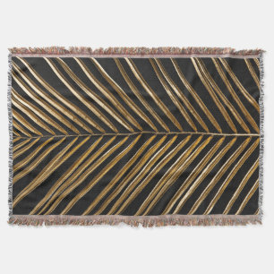 Couverture Feuille de palme dorée : minimaliste noir