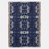 Couverture Feuille de palme en bleu Delft (devant Vertical)