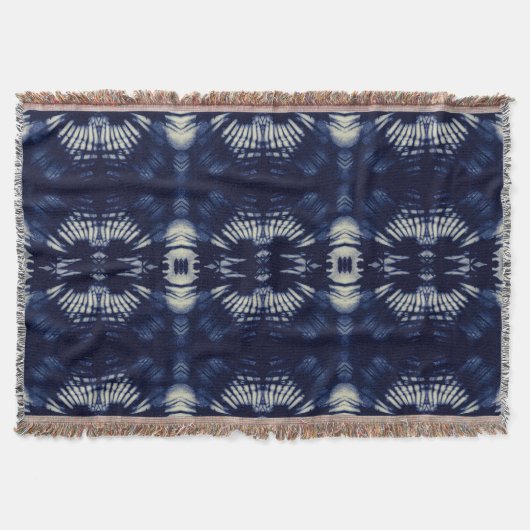 Couverture Feuille de palme en bleu Delft (Devant)