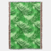 Couverture Feuille de palme Impression, émeraude et vert citr (devant Vertical)