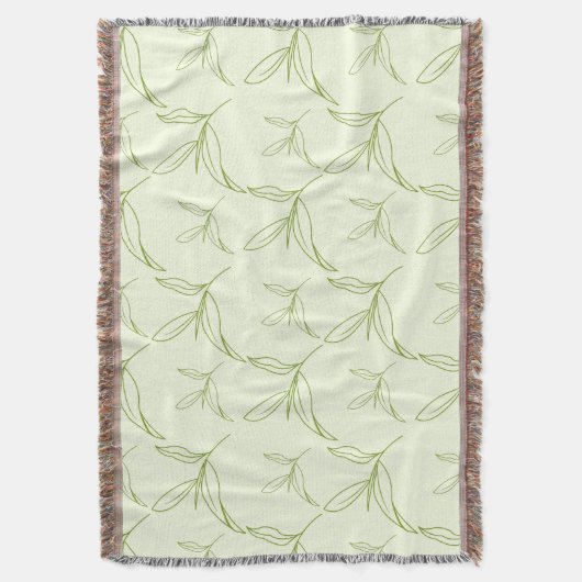 Couverture Feuille de thé naturel vert Motif sans joint (devant Vertical)