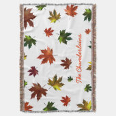 Couverture Feuille d'érable canadienne rustique avec votre no (devant Vertical)