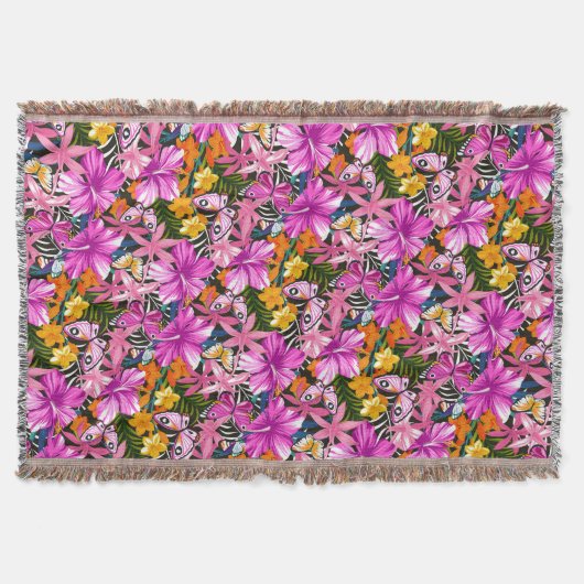 Couverture Feuille et fleurs tropicaux (Devant)