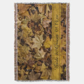 Couverture Feuille Fallen Jaune Mariage d'automne (devant Vertical)
