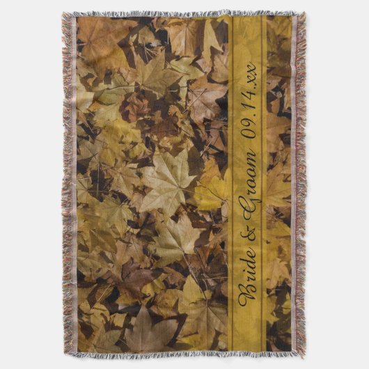 Couverture Feuille Fallen Jaune Mariage d'automne (devant Vertical)