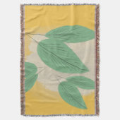 Couverture Feuilles Abstraites Verdure Illustration Jaune (devant Vertical)