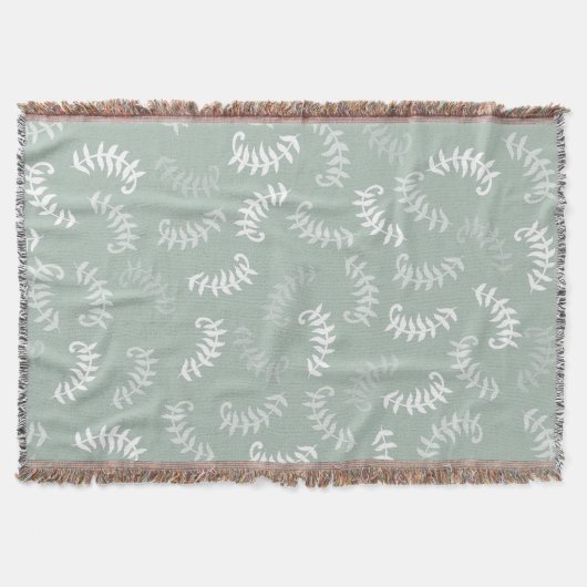 Couverture Feuilles botaniques verts turquoises (Devant)