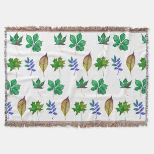 Couverture Feuilles d'aquarelle vert et bleu