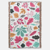 Couverture Feuilles d'automne Abstrait Motif sans fil (devant Vertical)