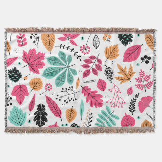 Couverture Feuilles d'automne Abstrait Motif sans fil