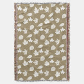 Couverture Feuilles d'automne - blanc et taureau (devant Vertical)