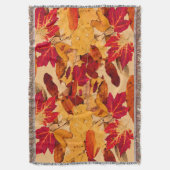 Couverture Feuilles d'automne Brown rouge jaune (devant Vertical)