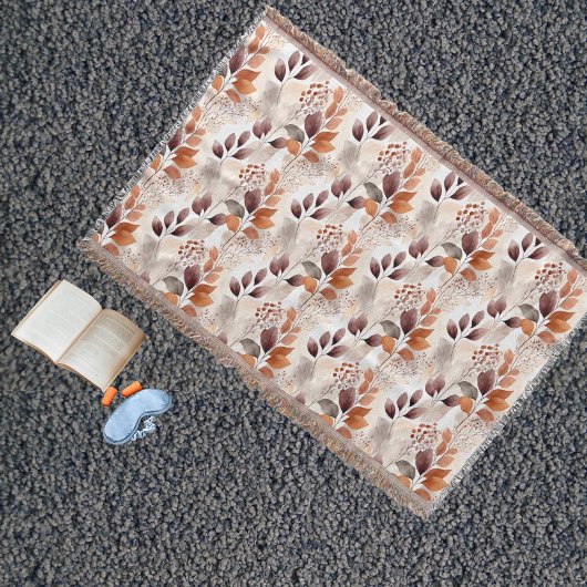 Couverture Feuilles d'automne de Terracotta et de Bourgogne |