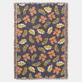 Couverture Feuilles d'automne en chute chaude avec fleurs (devant Vertical)