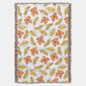 Couverture Feuilles d'automne en chute chaude avec fleurs (devant Vertical)