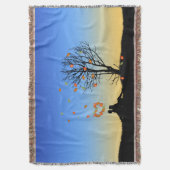 Couverture Feuilles d'automne en forme de coeur Couple (devant Vertical)